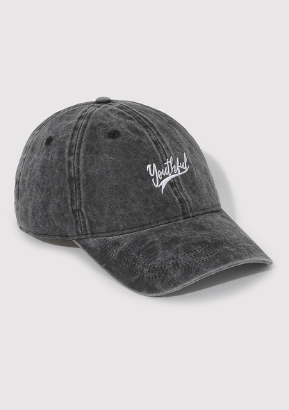 Embroidered Anthracite Cap