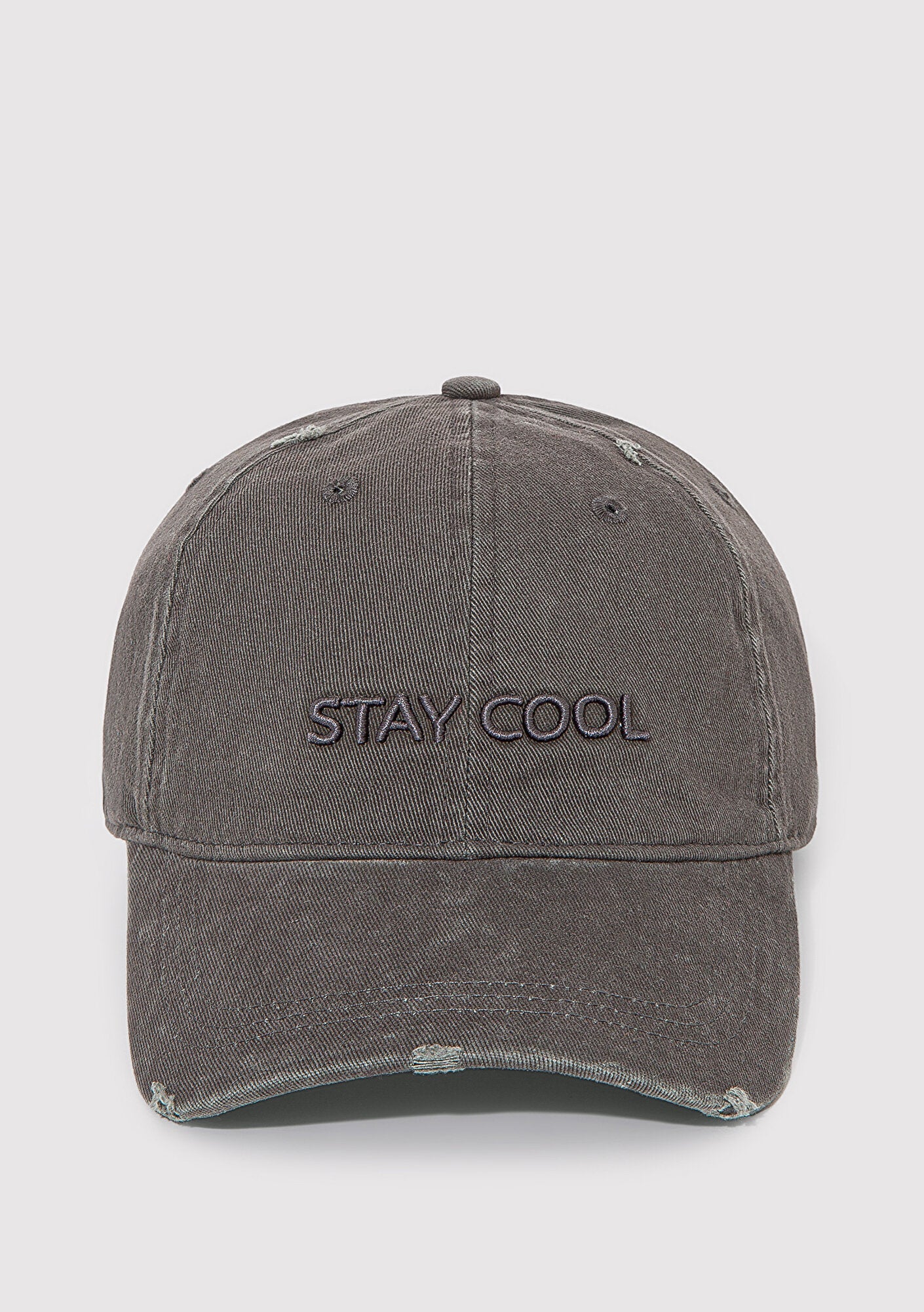 Embroidered Gray Cap