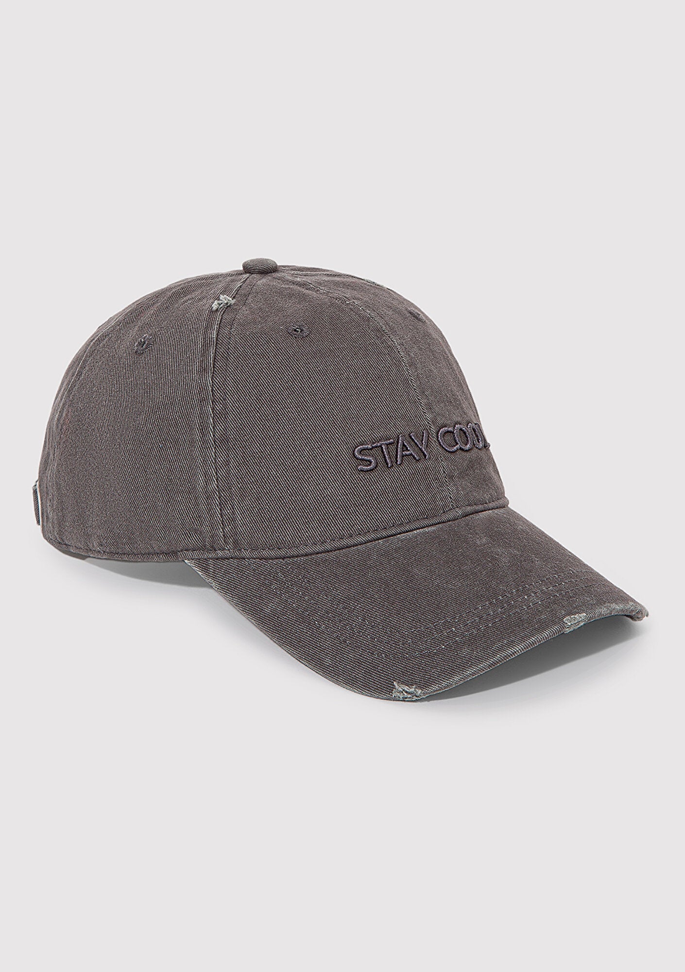 Embroidered Gray Cap