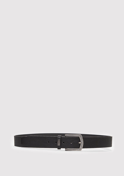 Black Faux Leather Belt