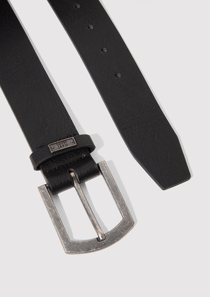 Black Faux Leather Belt