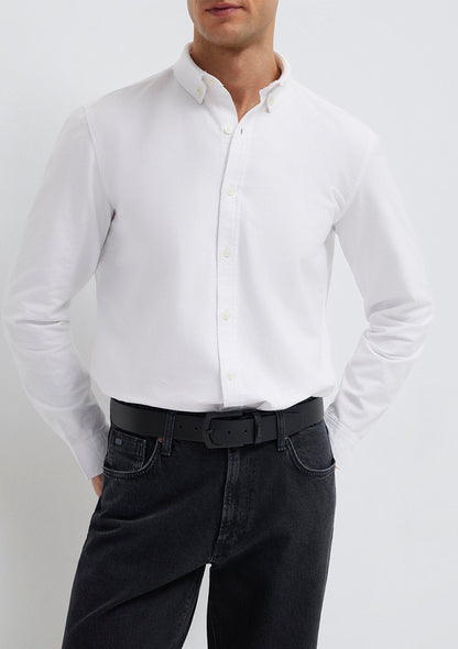 Black Faux Leather Belt