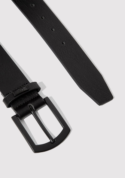 Black Faux Leather Belt