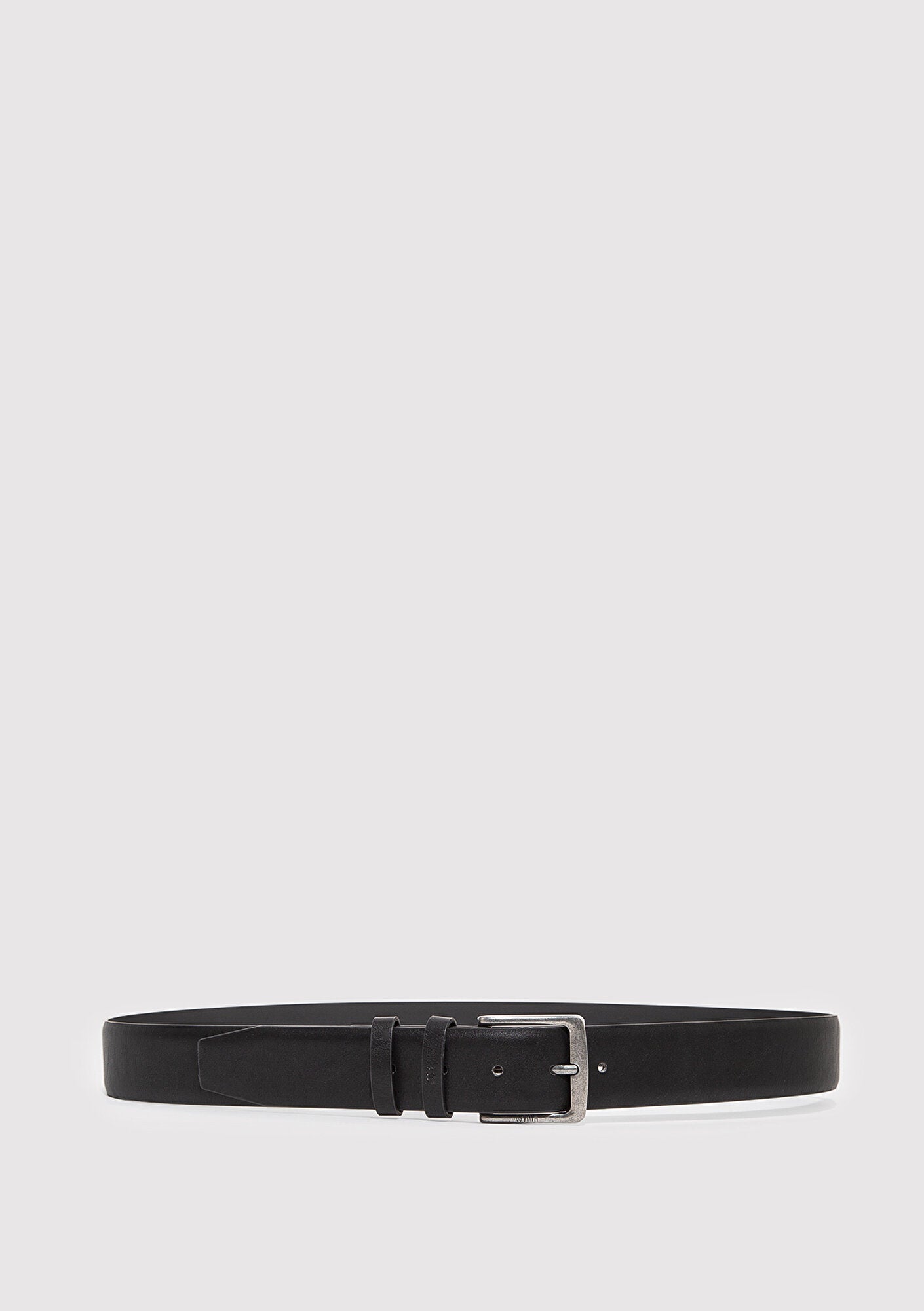 Black Faux Leather Belt
