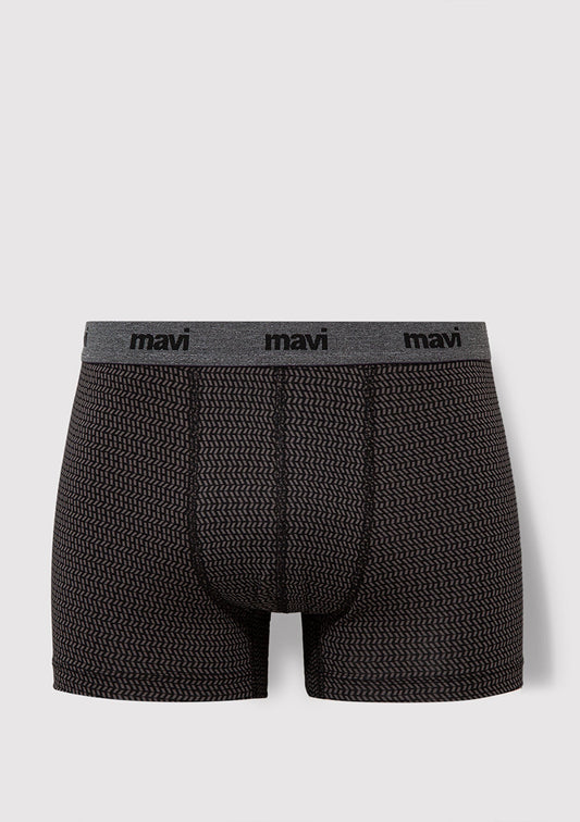 Geometrical Printed Anthracite Boxer