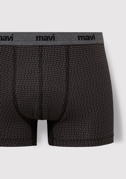 Geometrical Printed Anthracite Boxer