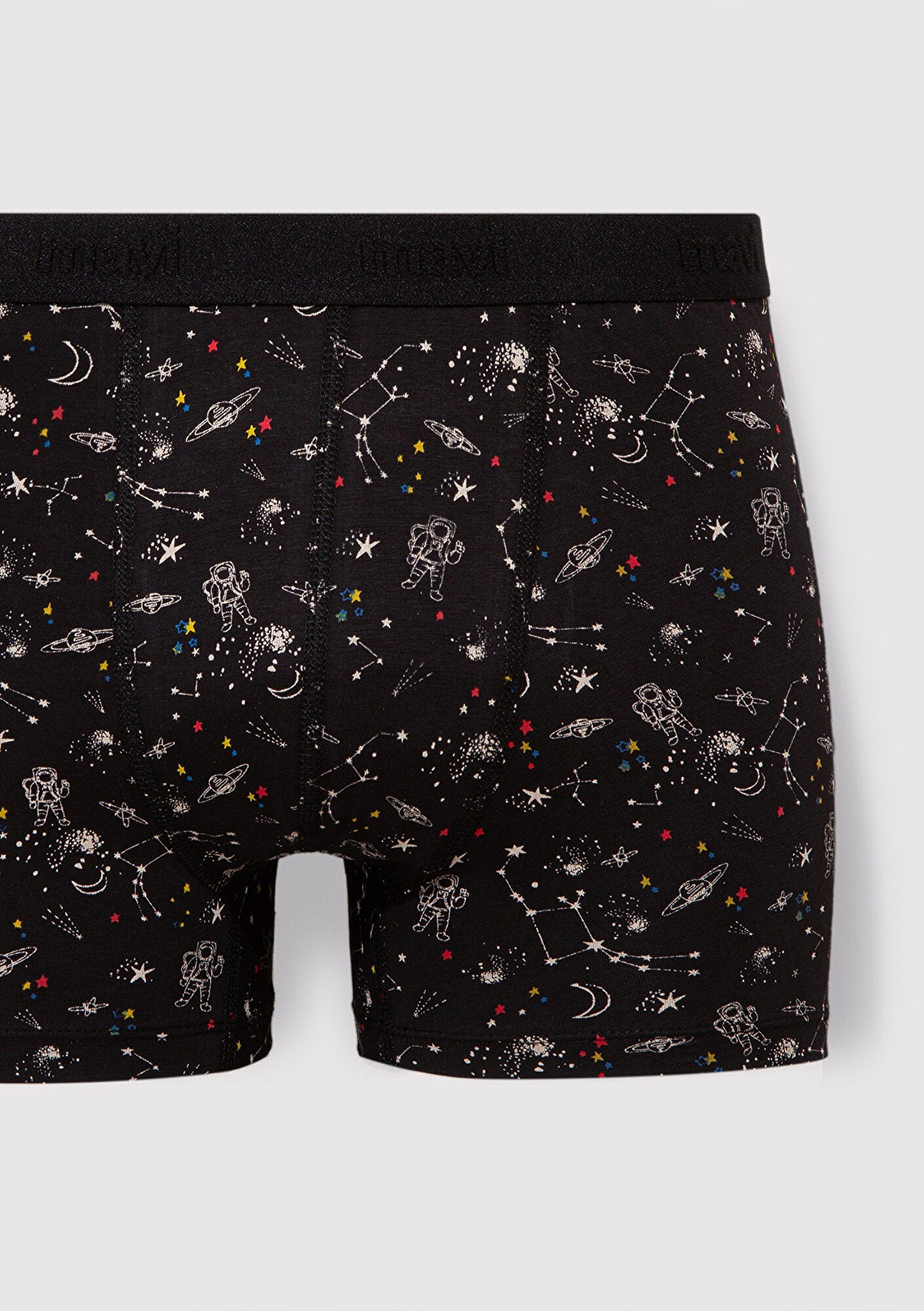 Printed Black Boxers