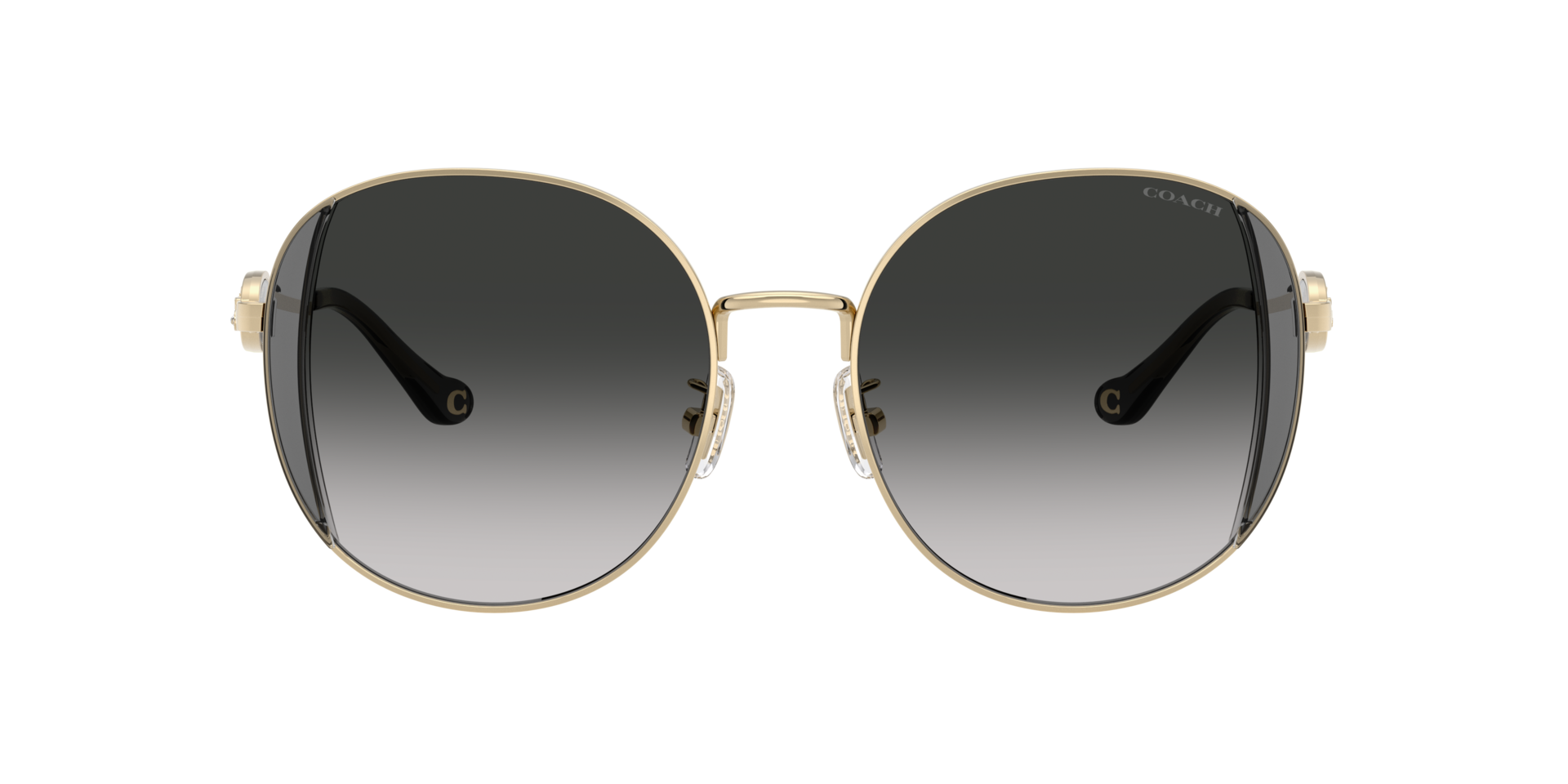 0HC7176B-Coach Sunwear-Shiny Light Gold / Smoke