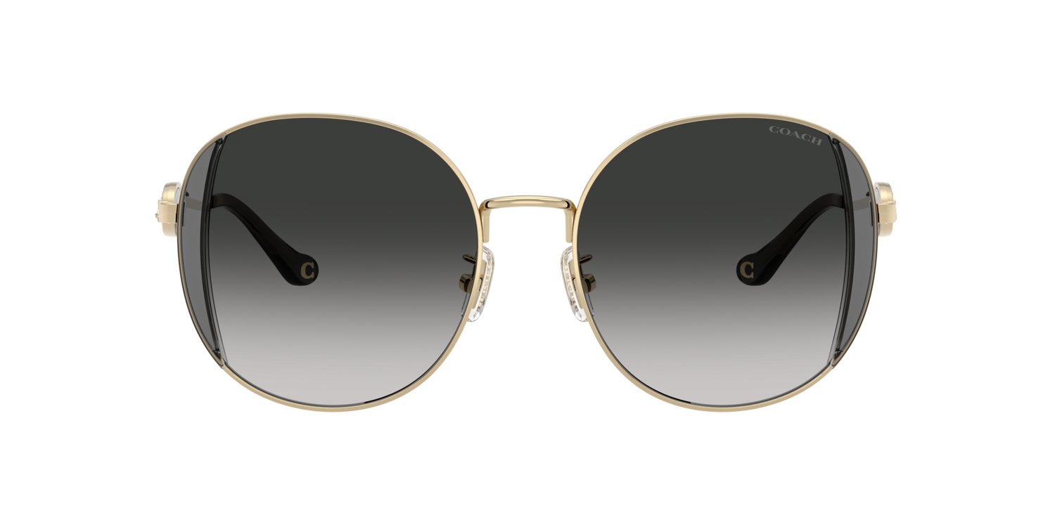 0HC7176B-Coach Sunwear-Shiny Light Gold / Smoke