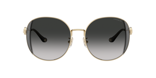 0HC7176B-Coach Sunwear-Shiny Light Gold / Smoke