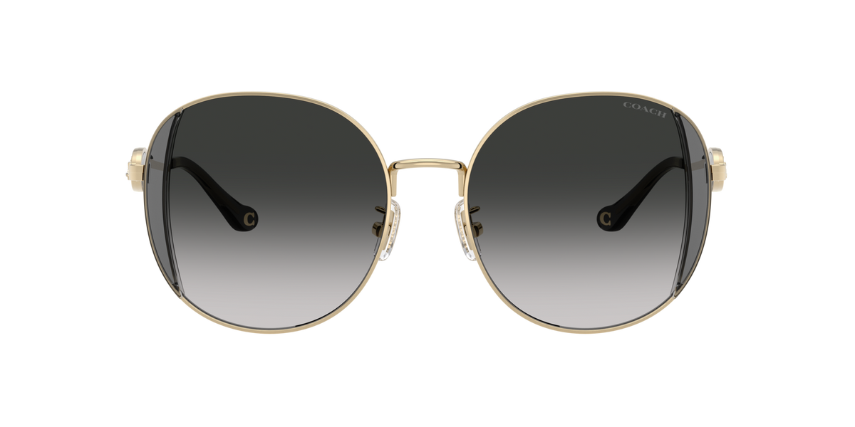 0HC7176B-Coach Sunwear-Shiny Light Gold / Smoke