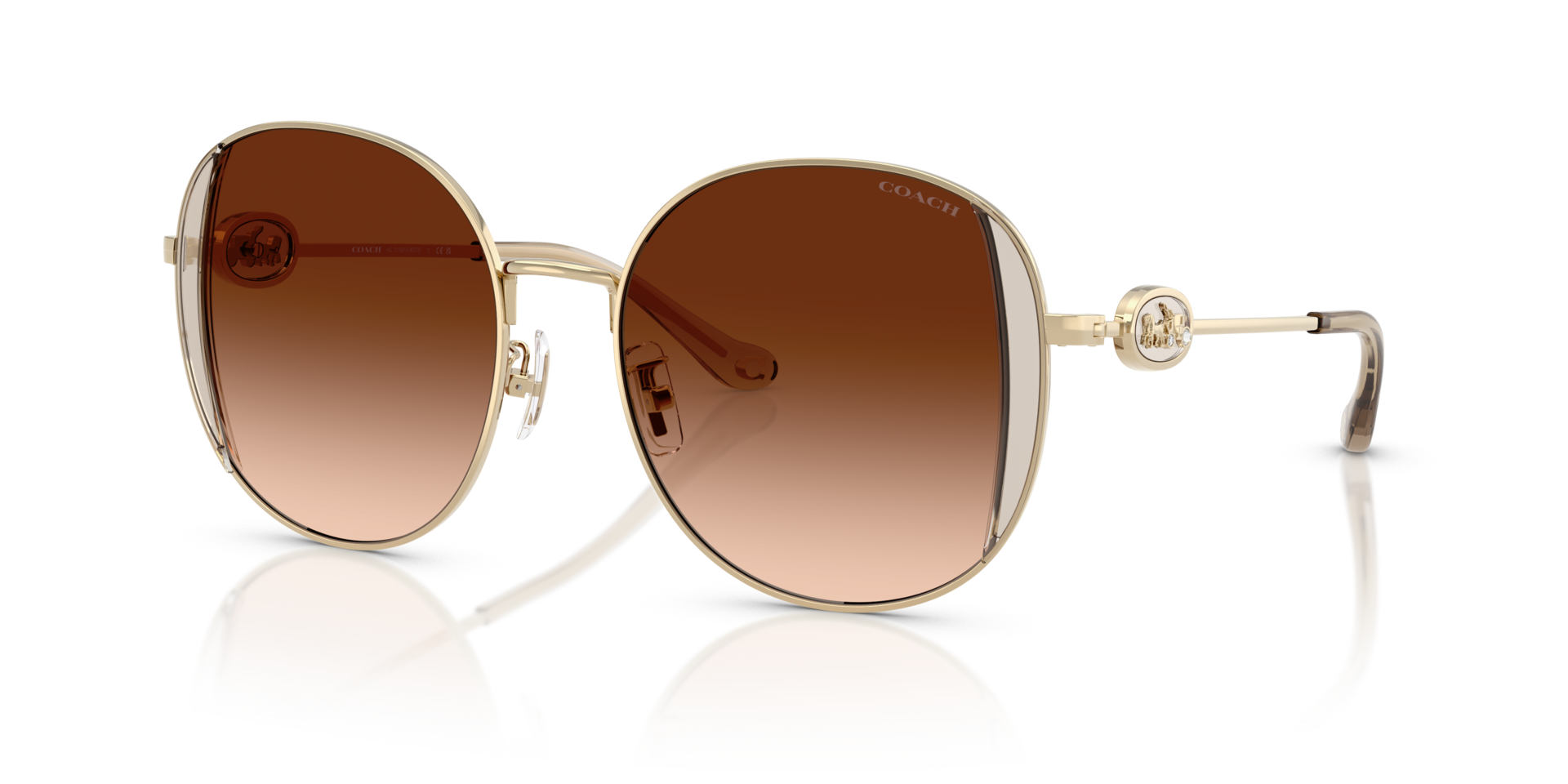 0HC7176B-Coach Sunwear-Shiny Light Gold / Fawn