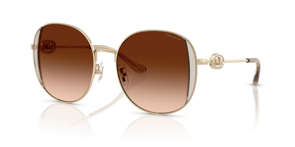 0HC7176B-Coach Sunwear-Shiny Light Gold / Fawn