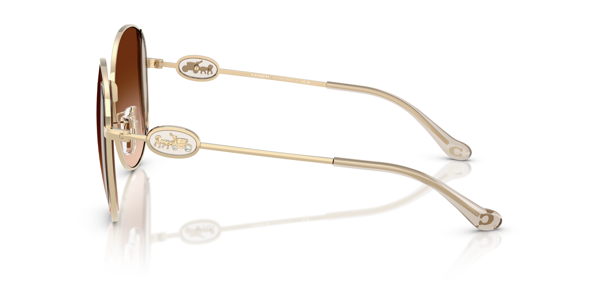 0HC7176B-Coach Sunwear-Shiny Light Gold / Fawn