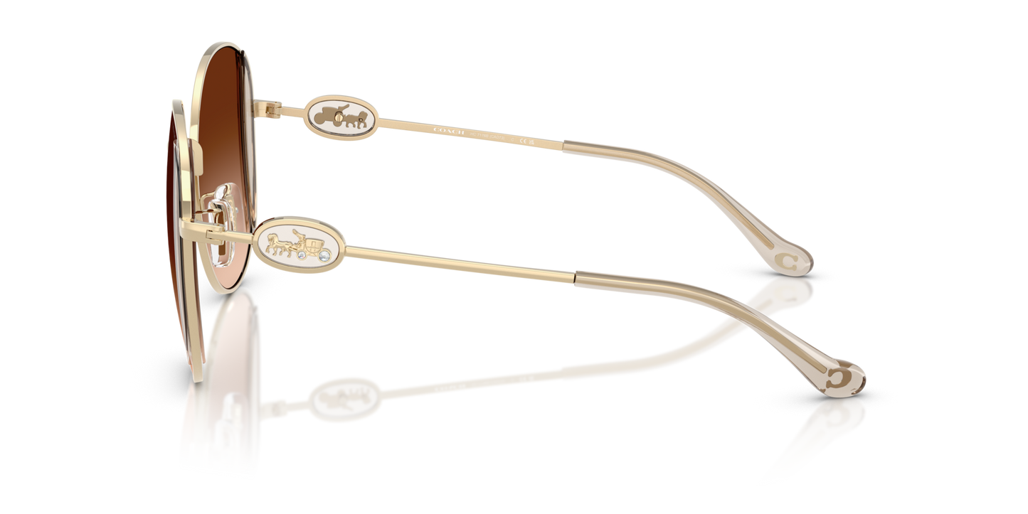 0HC7176B-Coach Sunwear-Shiny Light Gold / Fawn
