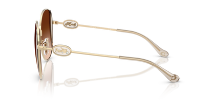 0HC7176B-Coach Sunwear-Shiny Light Gold / Fawn