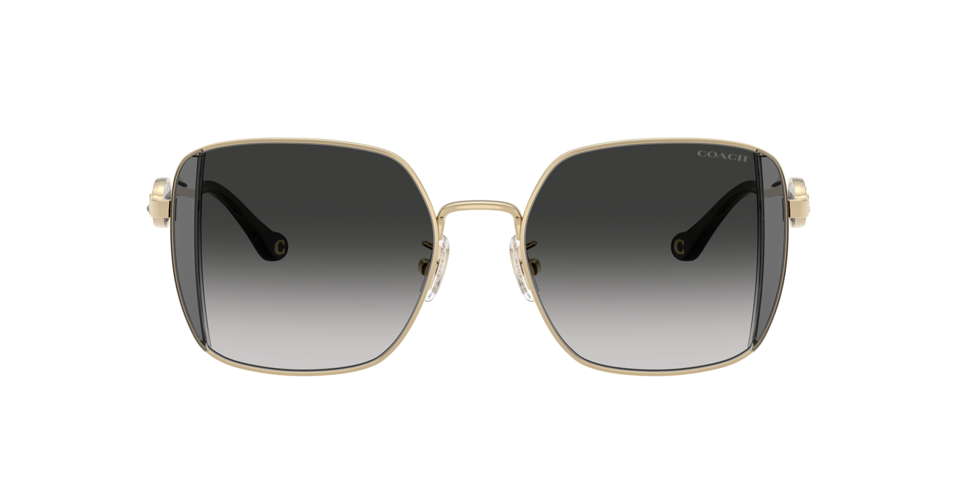 0HC7177B-Coach Sunwear-Shiny Light Gold / Smoke