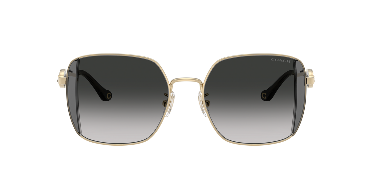 0HC7177B-Coach Sunwear-Shiny Light Gold / Smoke