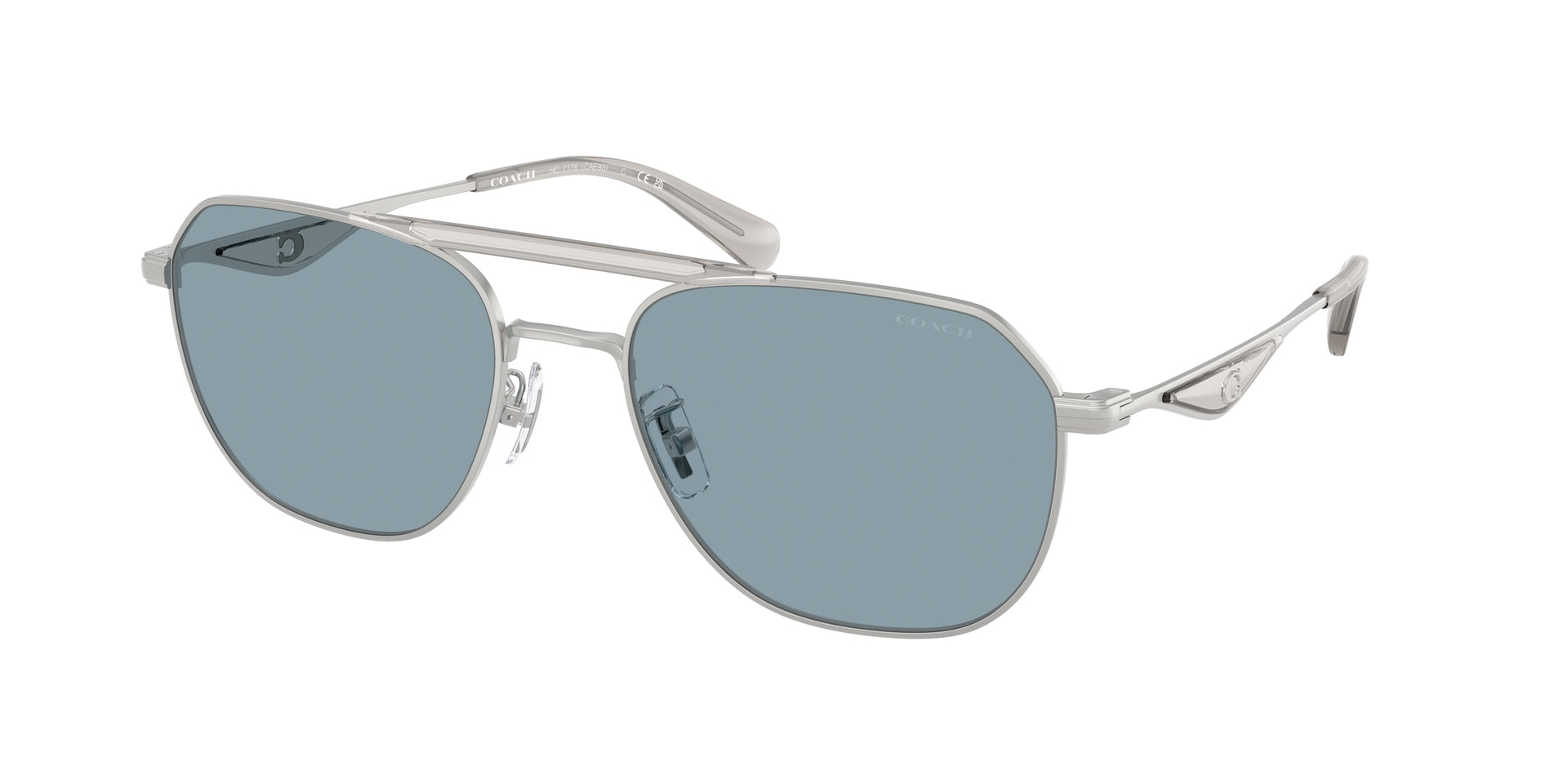 0HC7178-Coach Sunwear-Satin Silver / Grey