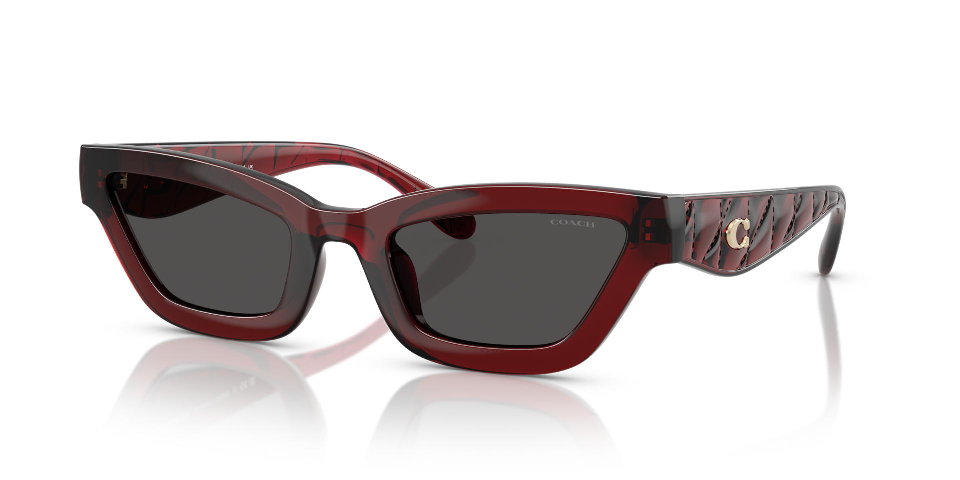 0HC8420U-Coach Sunwear-Transparent Deep Red