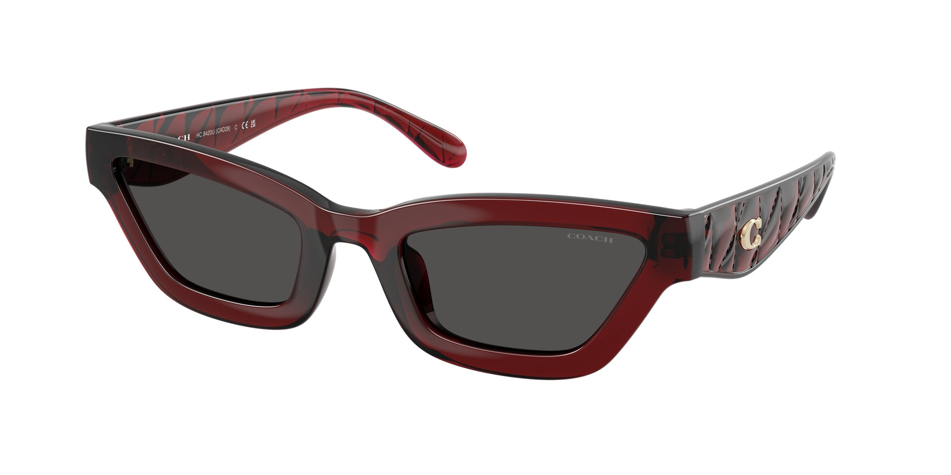 0HC8420U-Coach Sunwear-Transparent Deep Red