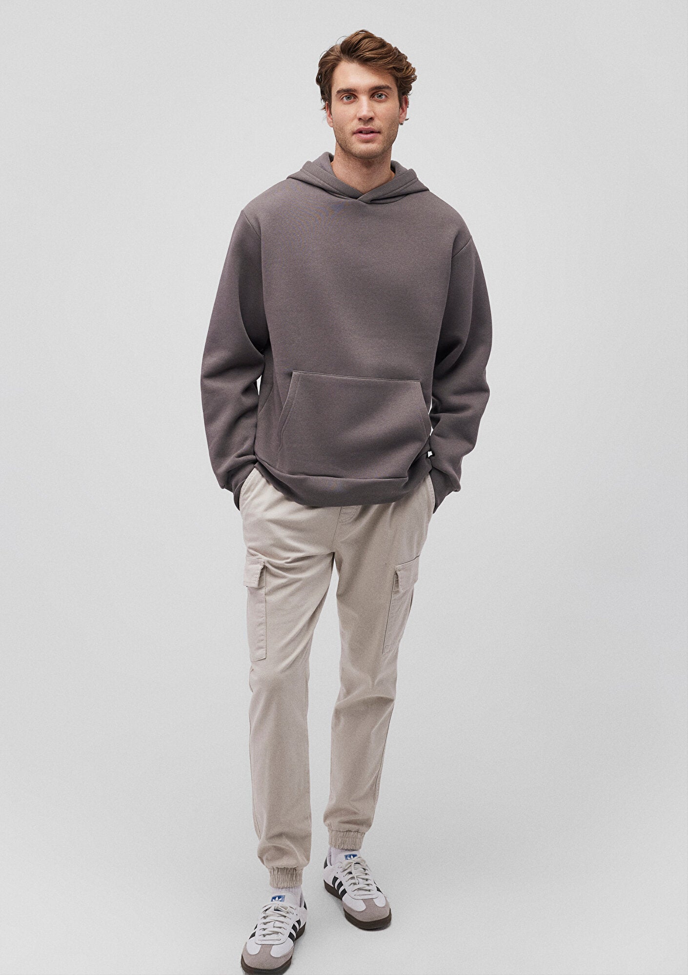 Hooded Grey Basic Sweatshirt