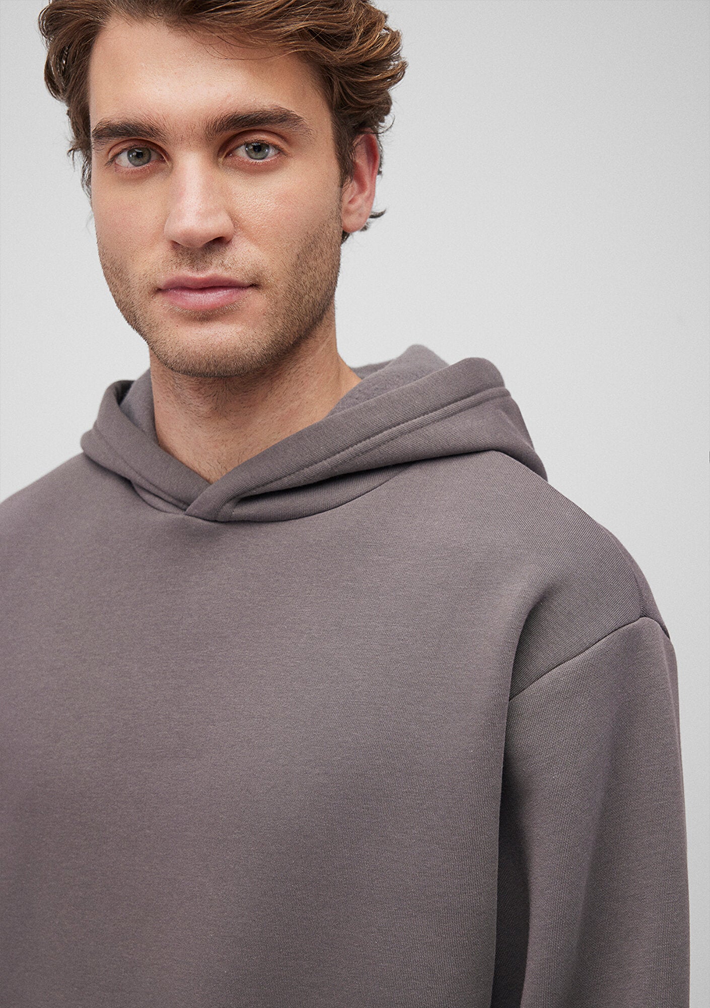 Hooded Grey Basic Sweatshirt