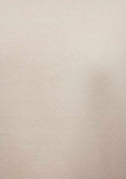 Crew Neck Beige Basic Sweatshirt