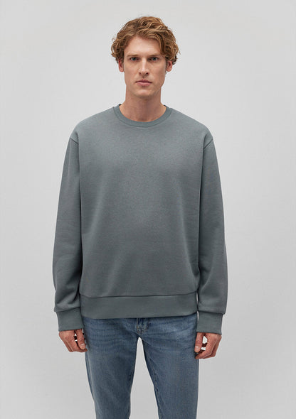 Crew Neck Green Basic Sweatshirt