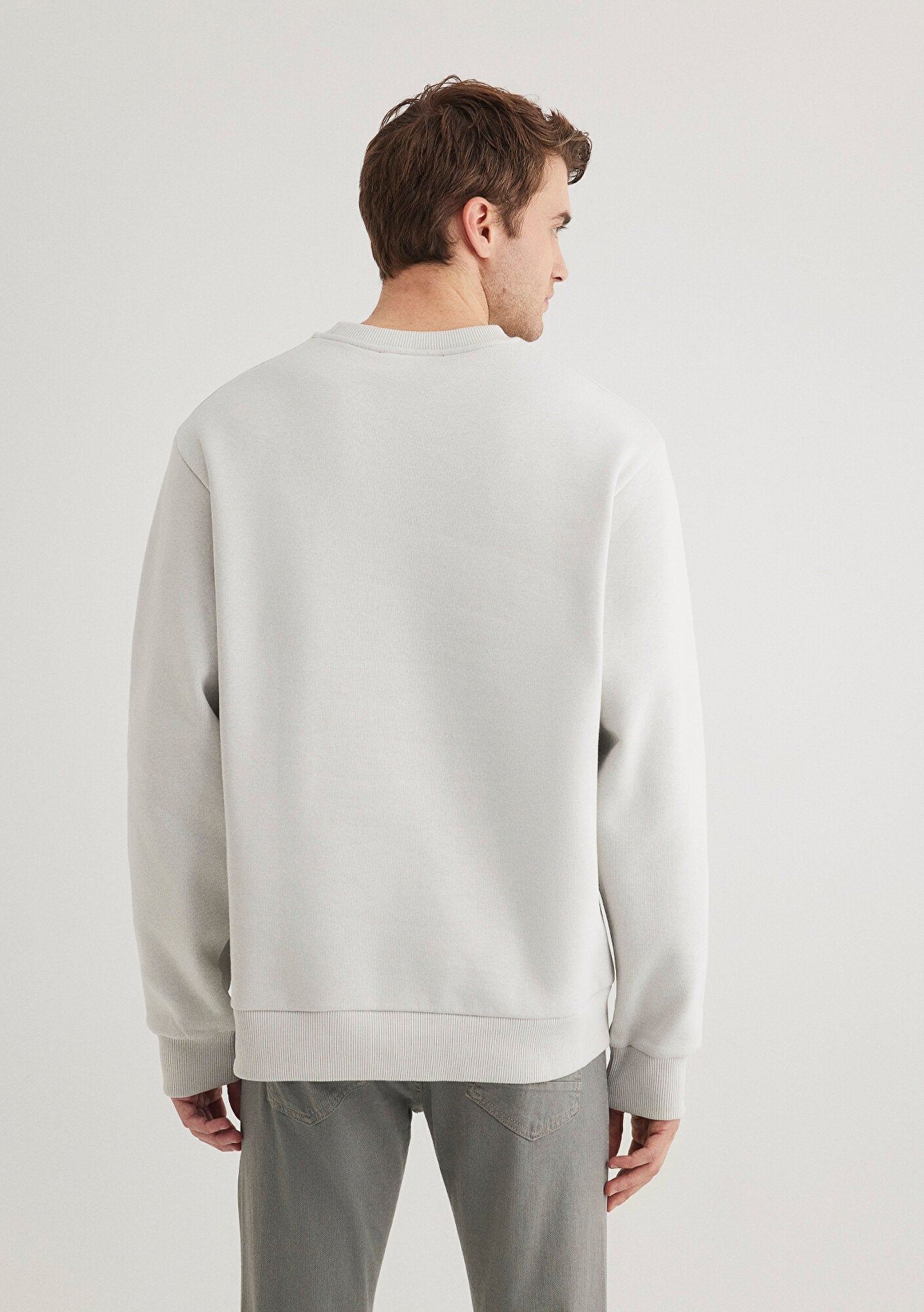 Crew Neck Gray Sweatshirt