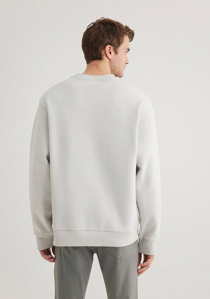 Crew Neck Gray Sweatshirt