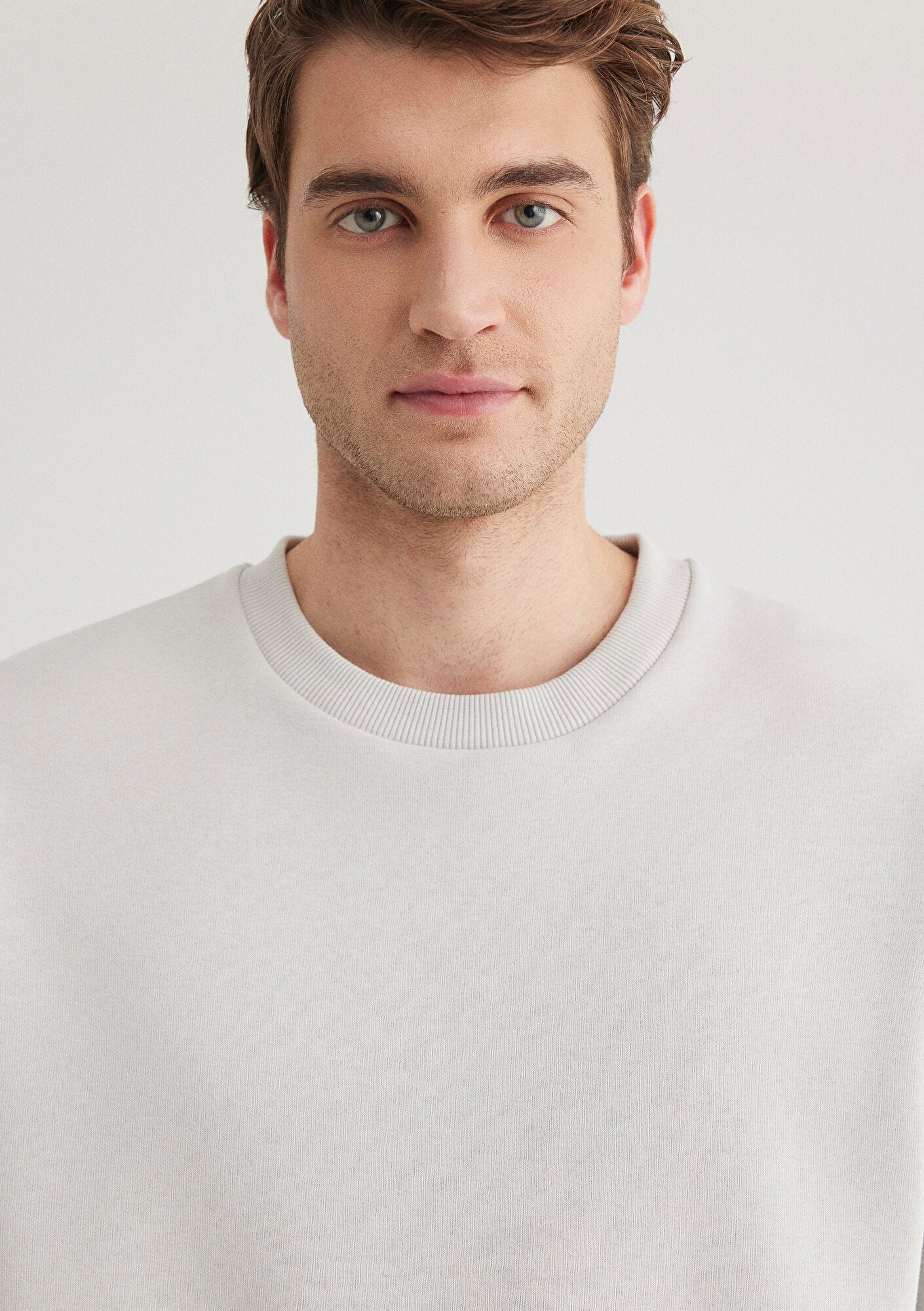 Crew Neck Gray Sweatshirt