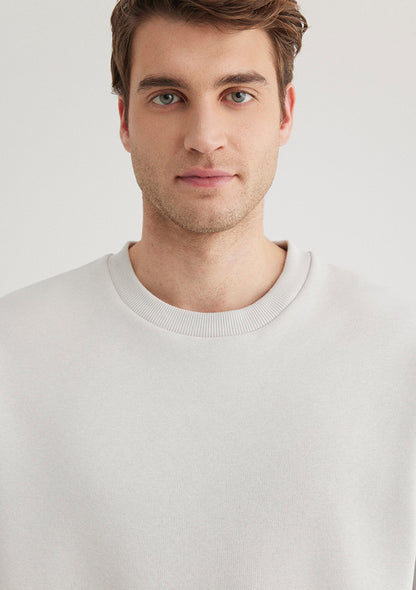 Crew Neck Gray Sweatshirt