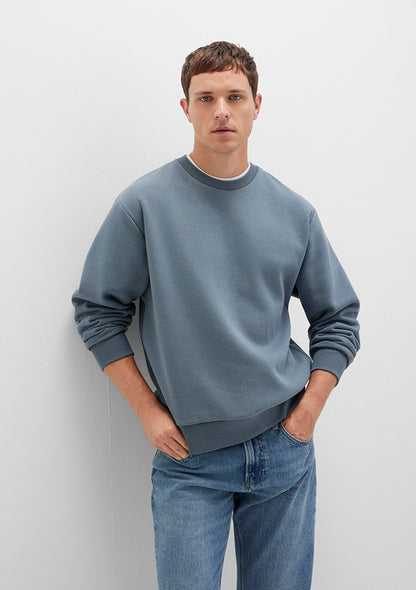 Crew Neck Navy Basic Sweatshirt
