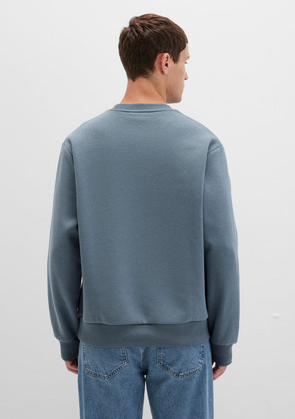 Crew Neck Navy Basic Sweatshirt