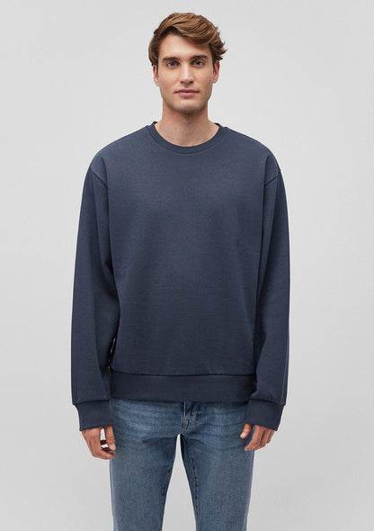 Crew Neck Navy Basic Sweatshirt