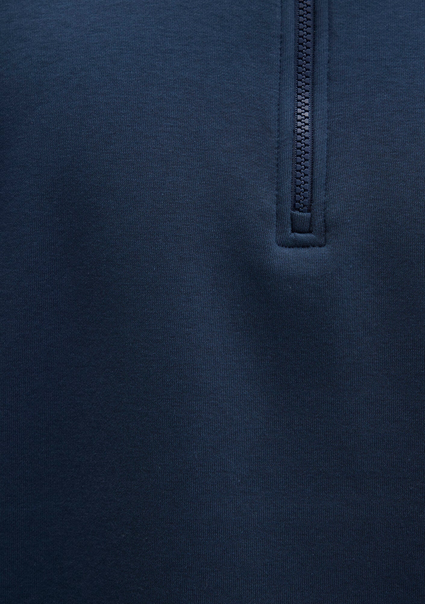 Half Zip Navy Basic Sweatshirt