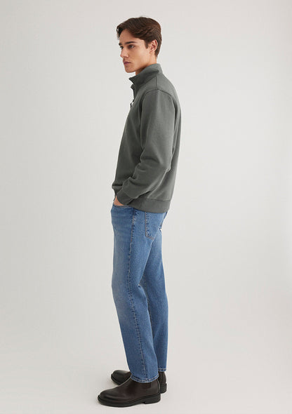 Half Zip Green Sweatshirt