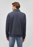 Half Zip Navy Basic Sweatshirt