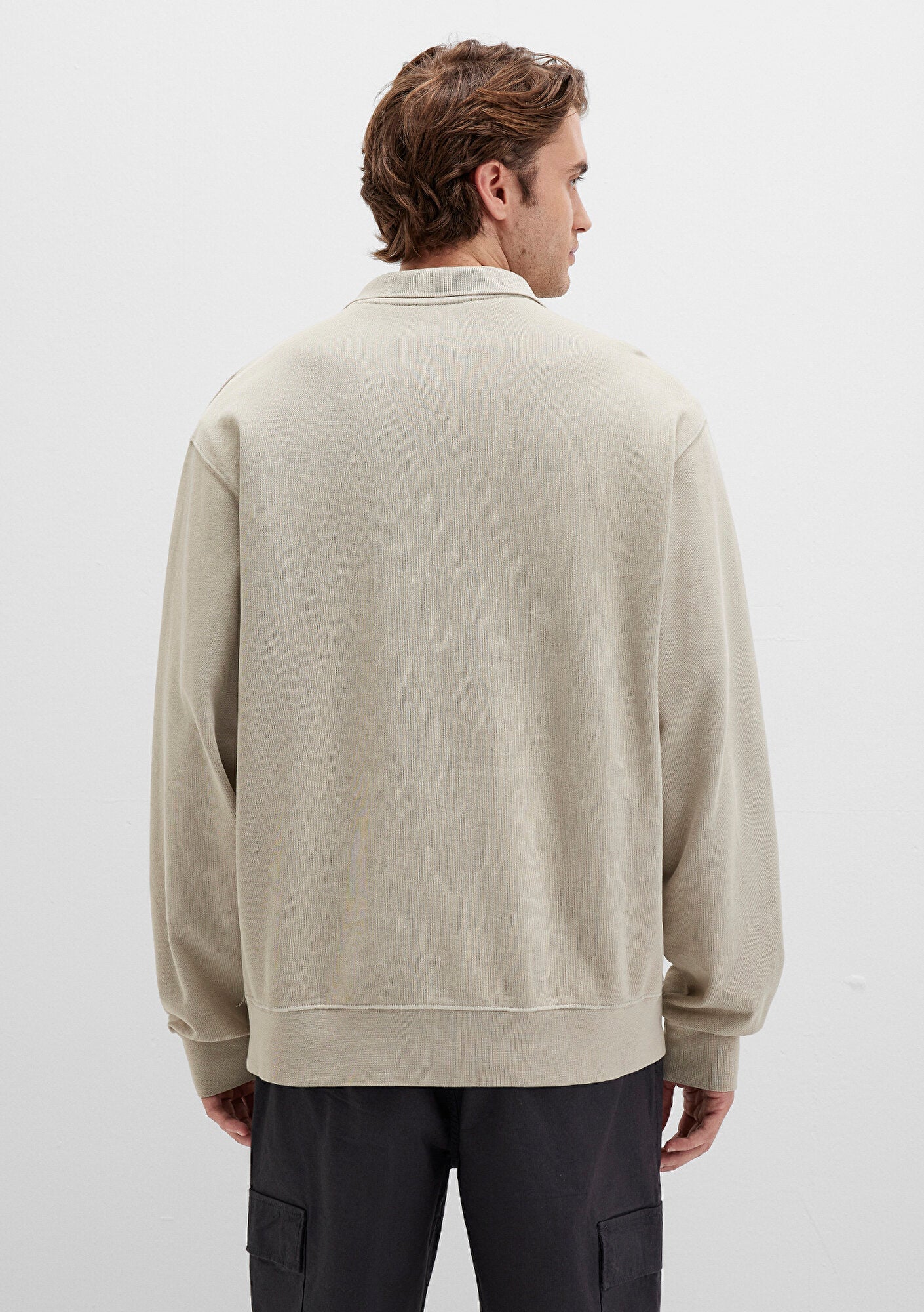 Beige Polo Sweatshirt