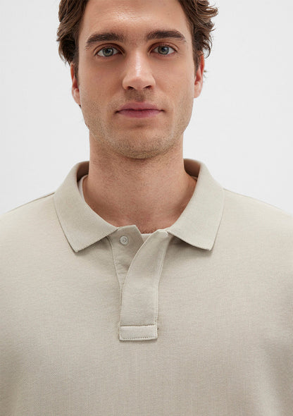 Beige Polo Sweatshirt