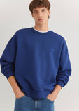 Crew Neck Blue Sweatshirt