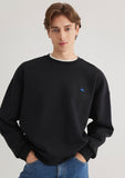 Crew Neck Black Sweatshirt