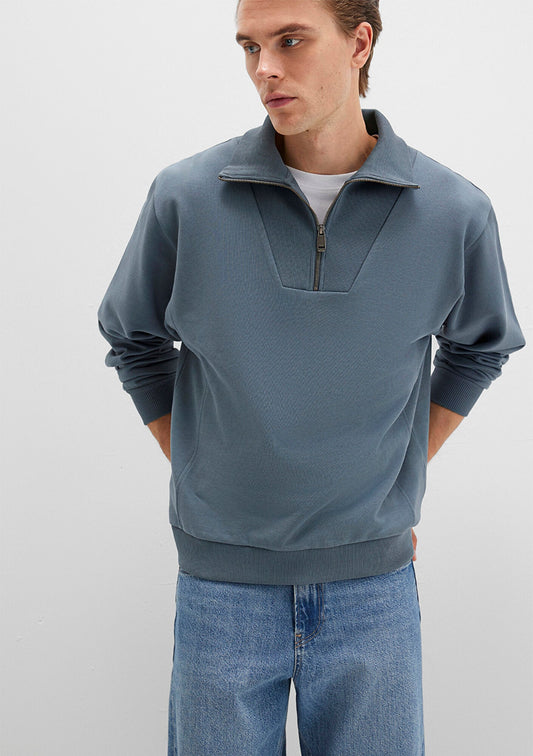 Grey Polo Sweatshirt