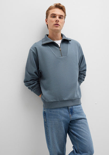 Grey Polo Sweatshirt