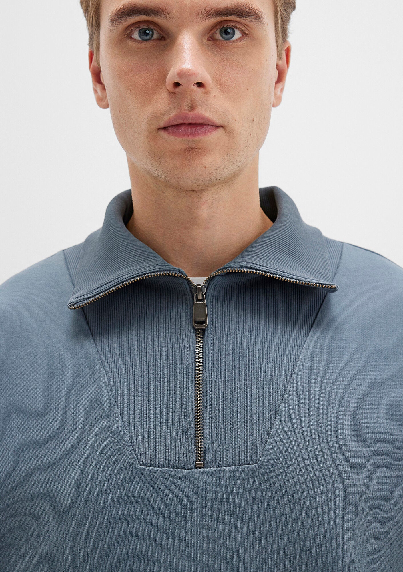 Grey Polo Sweatshirt