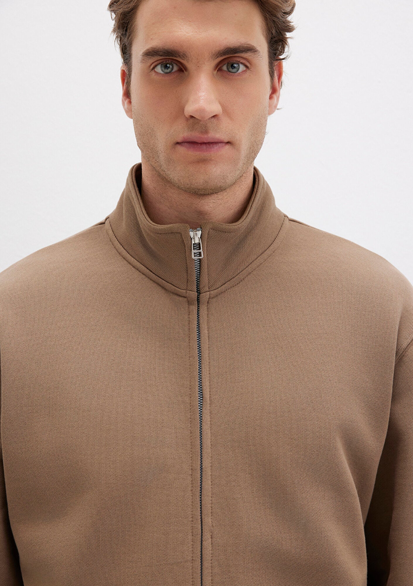 Full Zip Brown Sweatshirt