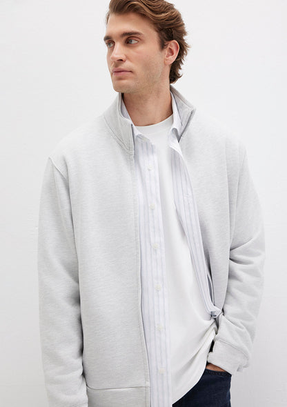Full Zip Grey Sweatshirt