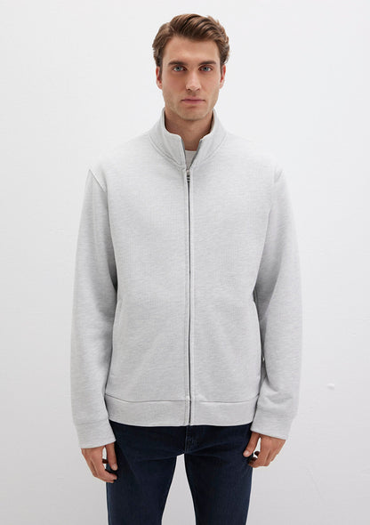Full Zip Grey Sweatshirt