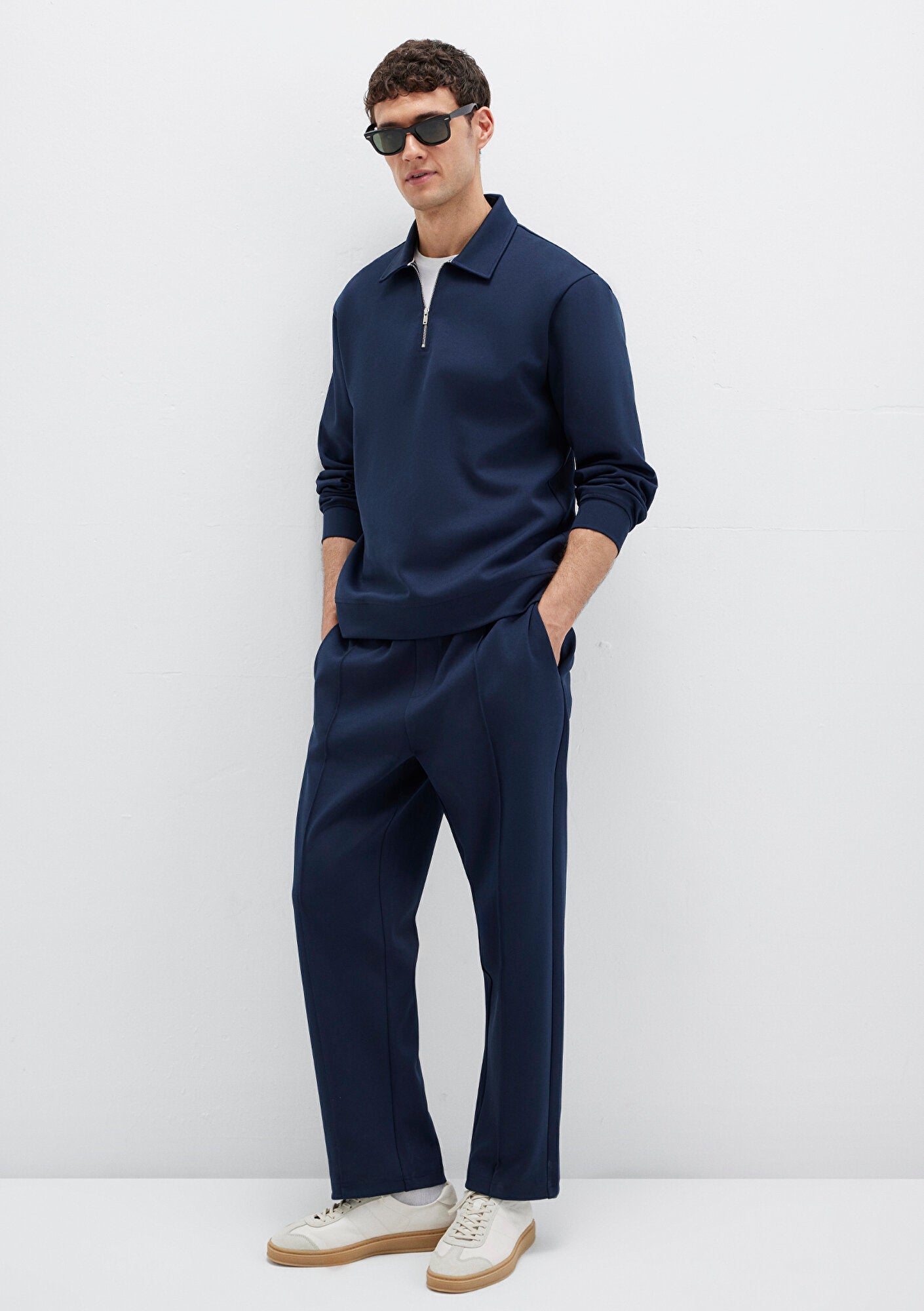 Half Zip Navy Sweatshirt